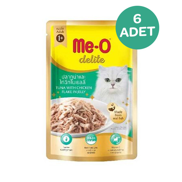 Me-O Tahılsız Tuna Balıklı Ve Tavuklu Yaş Kedi Maması 70 Gr x 6 Adet - 1