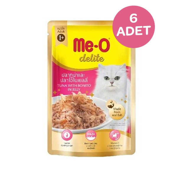 Me-O Tahılsız Tuna Ve Palamut Balıklı Yaş Kedi Maması 70 Gr x 6 Adet - 1