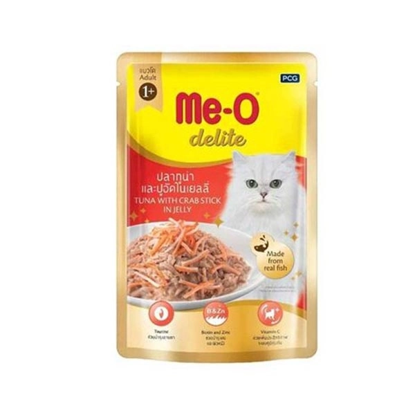 Me-O Tahılsız Yengeç Etli Tuna Balıklı Yaş Kedi Maması 70 GR - 1
