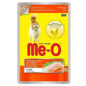 ME-O Tavuk Pirinç ve Havuçlu Pouch Kedi Yaş Maması 80gr