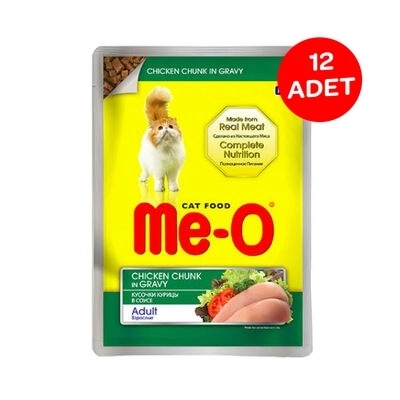 Me-O Tavuklu Kedi Yaş Maması 80 Gr X 12 Adet - 1