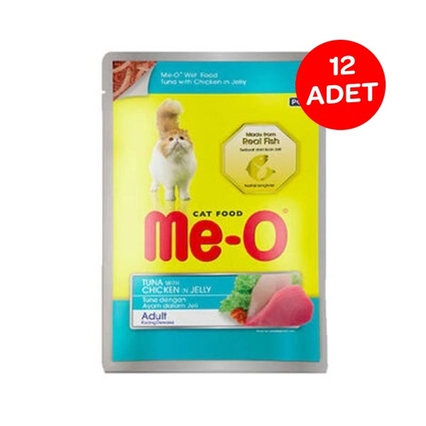 Me-O Ton Balık&Tavuk Kedi Yaş Maması 80 Gr X 12 Adet - 1