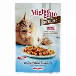 Miglior Balık Ve Karidesli Kısırlaştırılmış Kedi Yaş Maması 85 GR