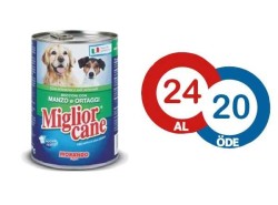 Miglior Biftekli ve Sebzeli Köpek Yaş Maması 405 GR * 24 ADET