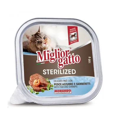 Miglior Gatto Sterilized Balık Ve Karidesli Kısırlaştırılmış Kedi Konservesi 100 GR - 1