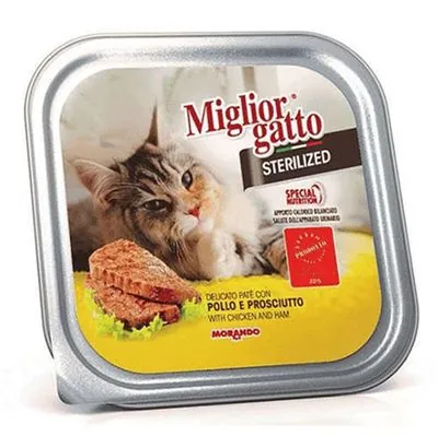 Miglior Gatto Tavuk Ve Jambon Kısırlaştırılmış Kedi Konservesi 100 GR - 1