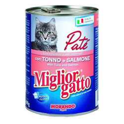 Miglior Gatto Ton Ve Somon Balıklı Kedi Yaş Maması 405 GR