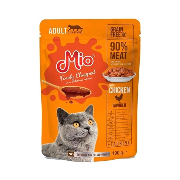 Mio Tavuklu Yetişkin Yaş Kedi Maması 100 Gr - 1
