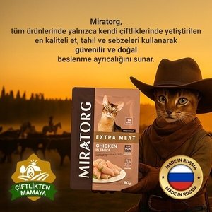 Miratorg Adult Gravy Tavuk Etli Kedi Yaş Maması 80 Gr - 3