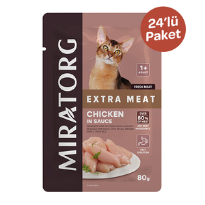 Miratorg Adult Gravy Tavuk Etli Kedi Yaş Maması 80 gr x 24 Adet - 1