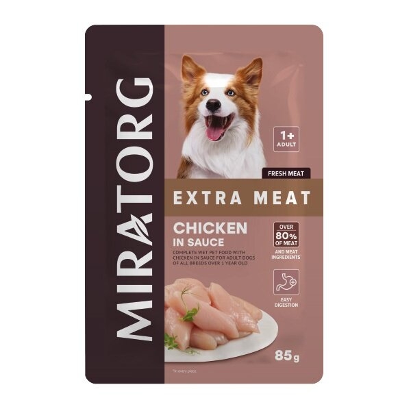 Miratorg Extra Meat Tavuklu Gravy Yetişkin Köpek Yaş Maması 85 g - 1