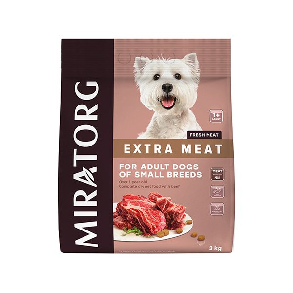 Miratorg Extra Meat Adult Mini Sığır Etli Küçük Irk Yetişkin Köpek Maması 3 Kg - 2