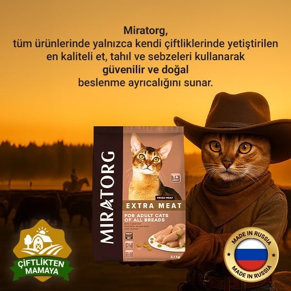 Miratorg Extra Meat Adult Tavuk Etli Yetişkin Kedi Maması 2,1 Kg - 6