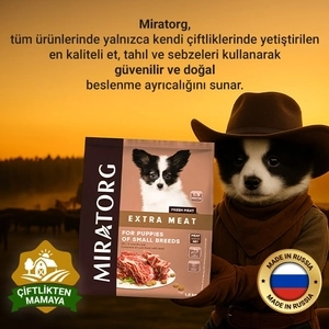 Miratorg Extra Meat Puppy Mini Sığır Etli Küçük Irk Yavru Köpek Maması 1.5 kg - 5