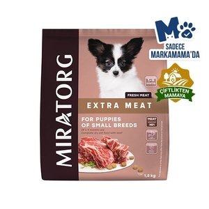 Miratorg Extra Meat Puppy Mini Sığır Etli Küçük Irk Yavru Köpek Maması 1.5 kg