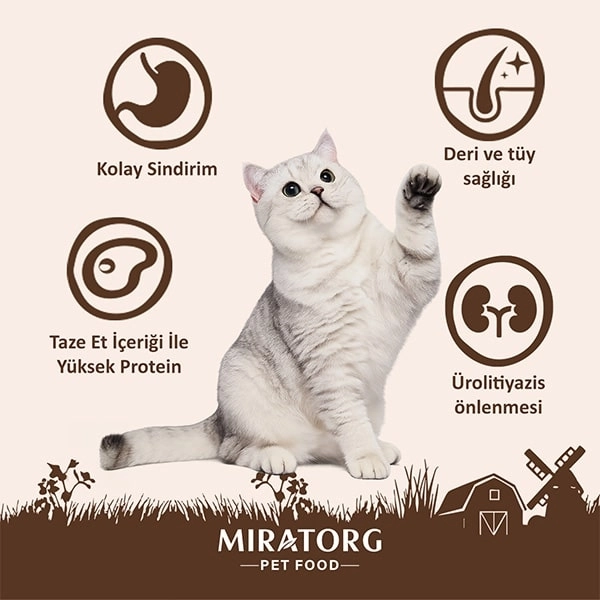 Miratorg Extra Meat Sterilised Tavuk Etli Kısırlaştırılmış Kedi Maması 2,1 Kg - 4