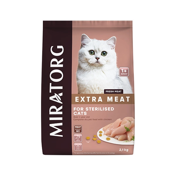 Miratorg Extra Meat Sterilised Tavuk Etli Kısırlaştırılmış Kedi Maması 2,1 Kg - 2