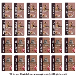 Miratorg Karışık Kedi Yaş Maması 80 gr X 24 Adet