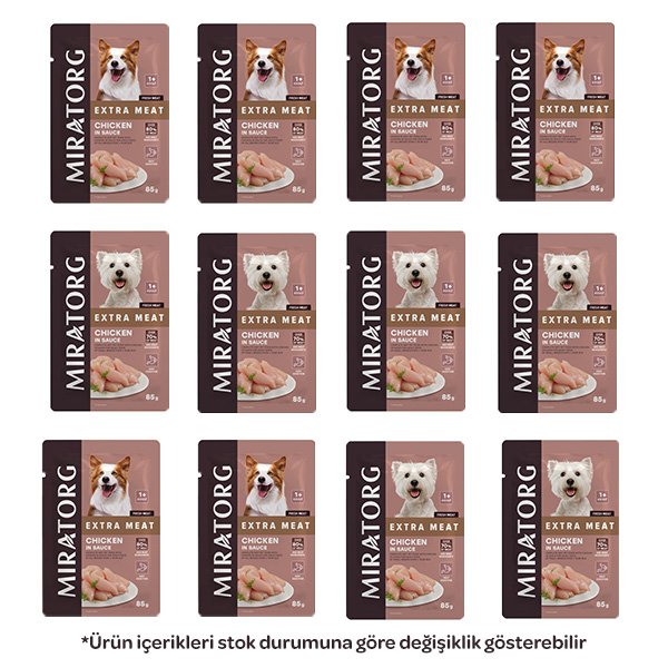 Miratorg Karışık Köpek Yaş Maması 85 gr X 12 Adet - 1