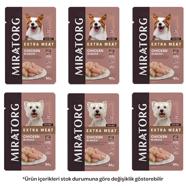 Miratorg Karışık Köpek Yaş Maması 85 gr X 6 Adet - 1