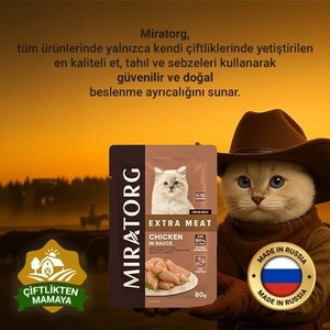 Miratorg Kitten Gravy Tavuk Etli Yavru Kedi Yaş Maması 80 Gr - 3