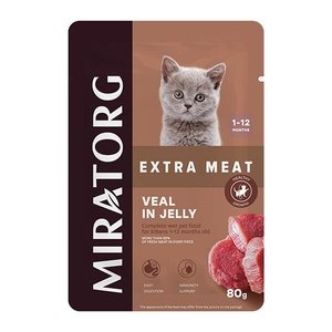 Miratorg Kitten Jelly Dana Etli Yavru Kedi Yaş Maması 80 Gr