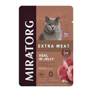 Miratorg Sensitive Digestion Jelly Dana Etli Kedi Yaş Maması 80 Gr