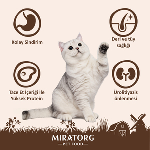 Miratorg Sterilised Gravy Kısırlaştırılmış Tavuklu Kedi Yaş Maması 80 Gr - 4