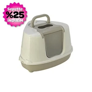 Moderna Flip Köşeli Filtreli Kedi Tuvaleti - Gri - 2