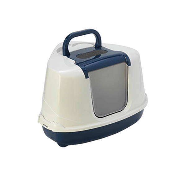 Moderna Flip Köşeli Filtreli Kedi Tuvaleti - Lacivert - 1