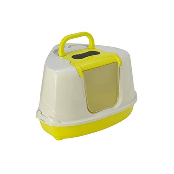 Moderna Flip Köşeli Filtreli Kedi Tuvaleti - Sarı - 1