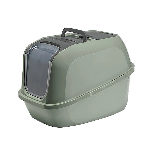 Moderna Mega Deluxe Kapalı Kedi Tuvaleti - Gri / Açık Gri 65,8x48,6x45,8 cm