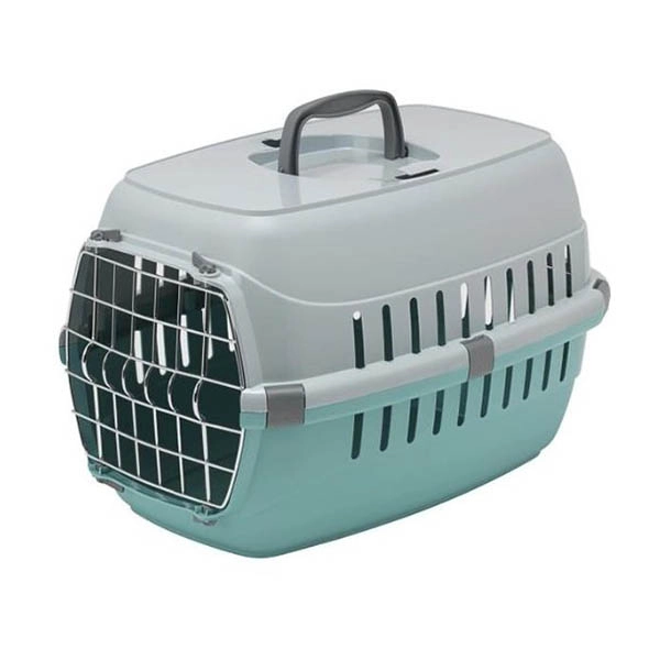 Moderna Roadrunner Plastik Kedi Köpek Taşıma Kabı No:1 Demir Kapılı Mavi 31x51x34 cm - 1