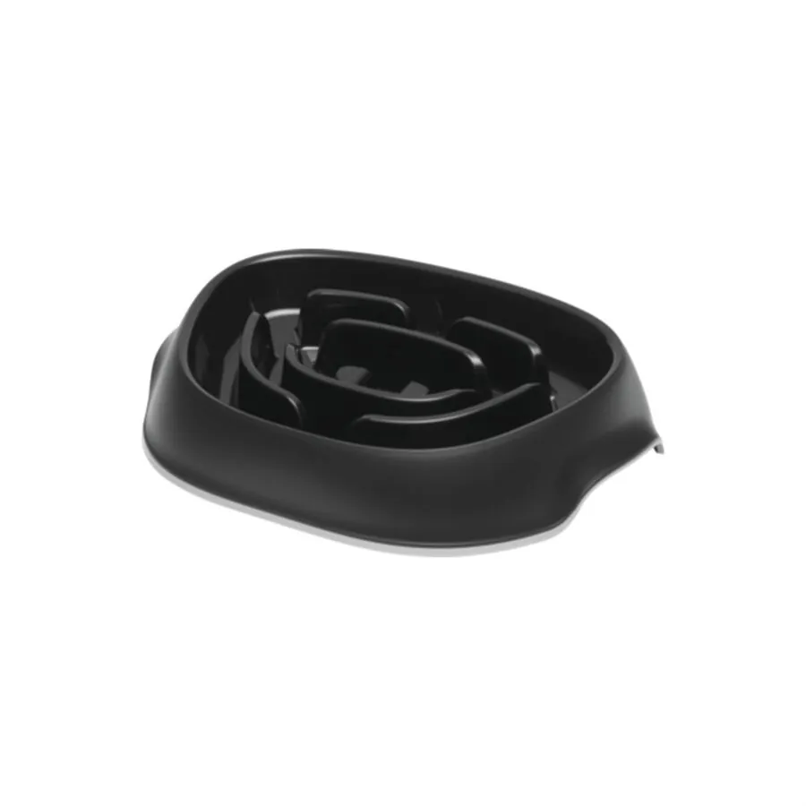 Moderna Slomo Hızlı Yeme Önleyici Köpek Mama Kabı 950ml Siyah - 1
