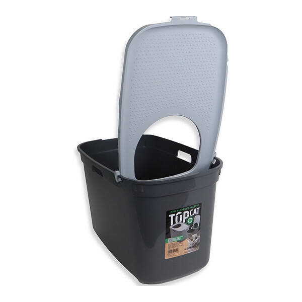 Moderna Top Cat Kedi Tuvaleti Gri/Koyu Gri 59 cm - 2
