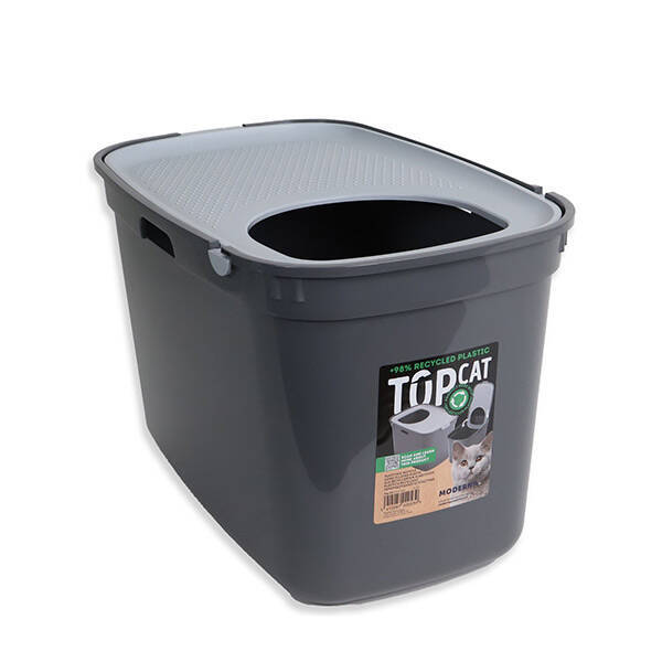 Moderna Top Cat Kedi Tuvaleti Gri/Koyu Gri 59 cm - 1