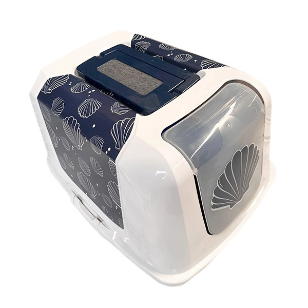 Moderna Trendy Midye Desenli Kapalı Kedi Tuvaleti - 57CM - 2