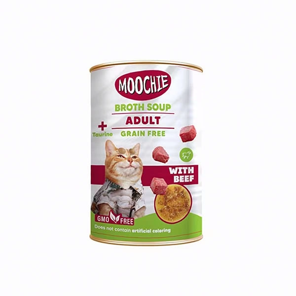 Moochie Et Suyu İçerisinde Dana Etli Çorba Yetişkin Kedi Ödülü 135ml - 1