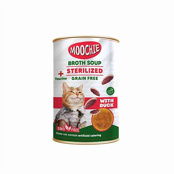 Moochie Ördekli Tahılsız Kısırlaştırılmış Kedi Çorbası 135ml - 1
