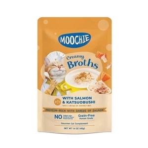 Moochie Parça Somon ve Katsuobushili Tahılsız Kedi Çorbası 40gr