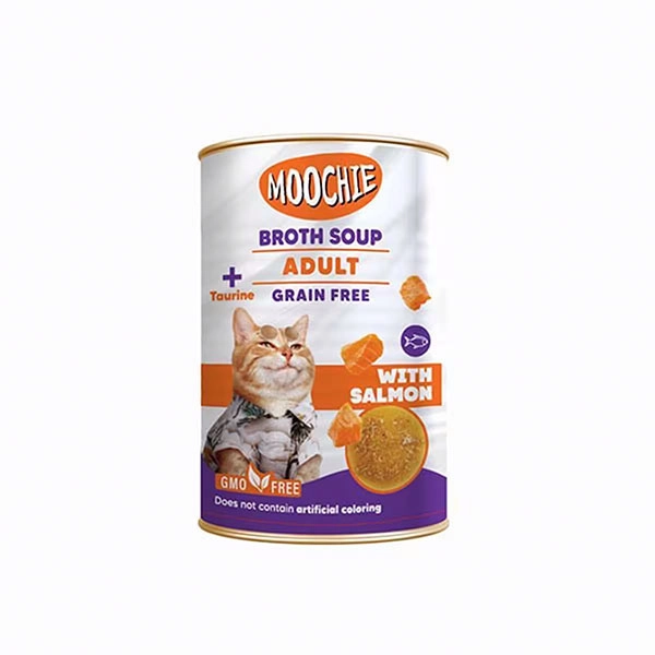 Moochie Somonlu Tahılsız Yetişkin Kedi Çorbası 135ml - 1