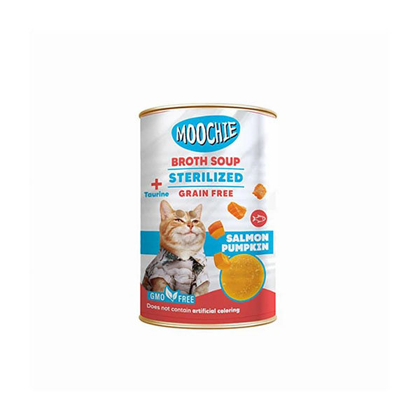 Moochie Somonlu ve Bal Kabaklı Tahılsız Kısırlaştırılmış Kedi Çorbası 135ml - 1