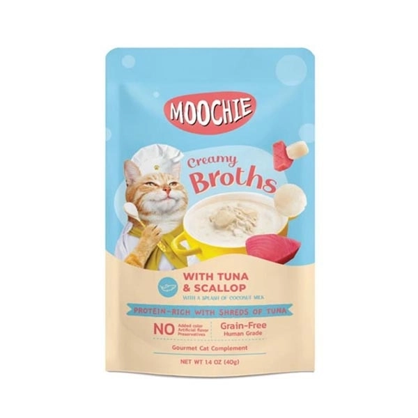 Moochie Ton Balıklı Deniz Taraklı Tahılsız Kedi Çorbası 40gr - 1