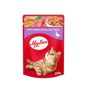 My Love Hindi Etli Soslu Yaş Kedi Maması 100 GR