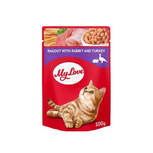 My Love Tavşan ve Hindili Yahni Yaş Kedi Maması 100 GR
