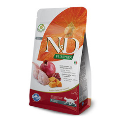 N&D Pumpkin Balkabaklı, Bıldırın Etli ve Narlı Yetişkin Kedi Maması 5 kg