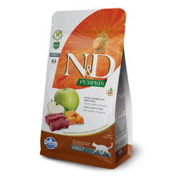 N&D Pumpkin Balkabaklı, Geyik Etli ve Elmalı Yetişkin Kedi Maması 1.5 kg