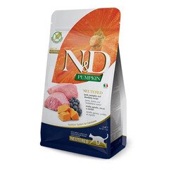N&D Balkabaklı Kuzu Etli Yaban Mersinli Tahılsız Kısırlaştırılmış Kedi Maması 1.5 Kg