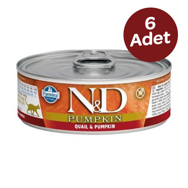 ND Bıldırcın ve Bal Kabaklı Yetişkin Kedi Yaş Maması 6x70Gr - 1