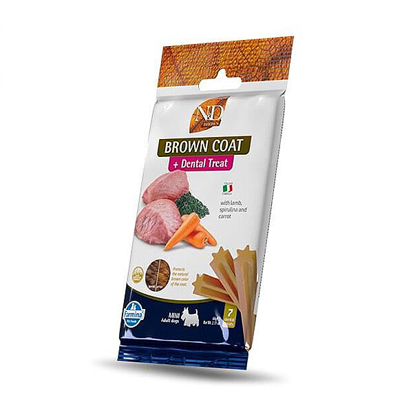 N&D Brown Coat Kuzu Etli Spirulina ve Havuçlu Küçük Irk Köpek Ödül Maması 60 gr - 3